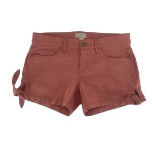 Loft Outlet Pink Side Bow Jean Shorts Size 0 Women’s